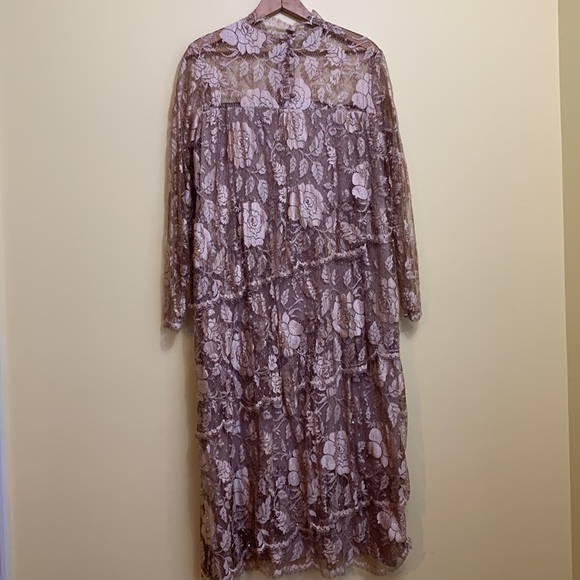 Rina DiMontella | Vintage Sequin French Lace 1920s Style Lace Tiered Dress 14 - Picture 17 of 17